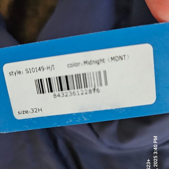 Birdsong underwire wrap tankini top midnight 32H NWT - Picture 3 of 6